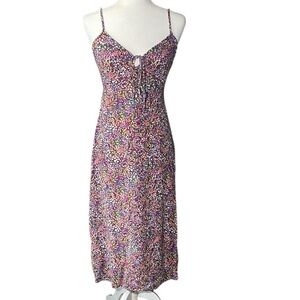 H&M Multicolor Floral Midi Dress